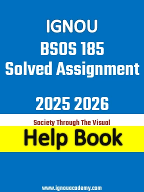IGNOU BSOS 185 Solved Assignment 2025 2026